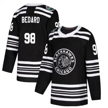 Black Men's Connor Bedard Authentic Chicago Blackhawks 2019 Winter Classic Jersey
