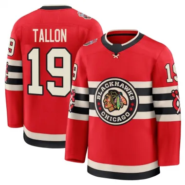 Black Men's Dale Tallon Premium Chicago Blackhawks Red 2025 Winter Classic Jersey