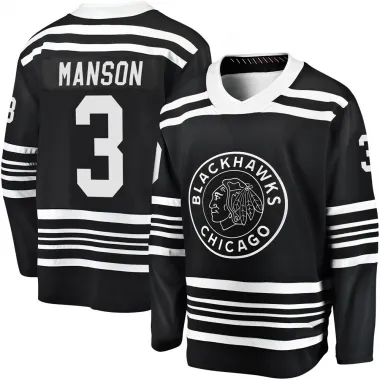 Black Men's Dave Manson Breakaway Chicago Blackhawks Alternate 2019/20 Premier Jersey