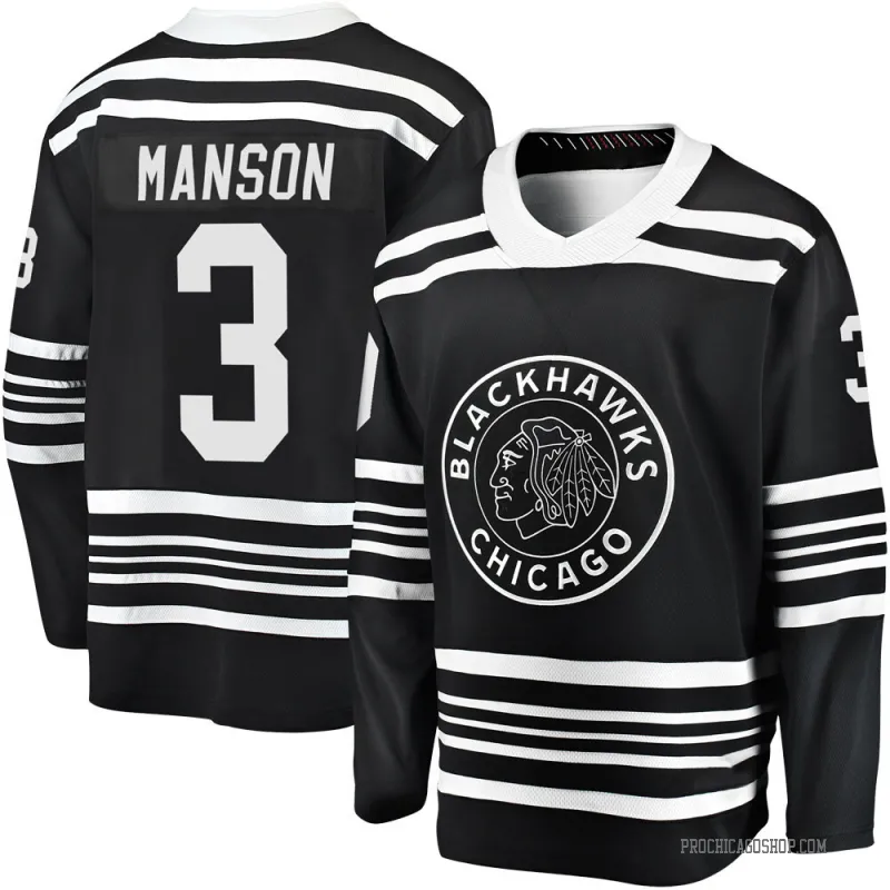 Black Men's Dave Manson Breakaway Chicago Blackhawks Alternate 2019/20 Premier Jersey
