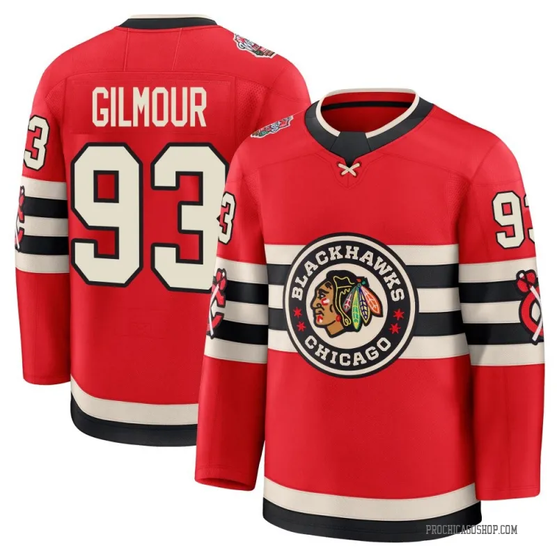 Black Men's Doug Gilmour Premium Chicago Blackhawks Red 2025 Winter Classic Jersey