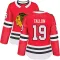 Black Women's Dale Tallon Authentic Chicago Blackhawks Red Home Jersey