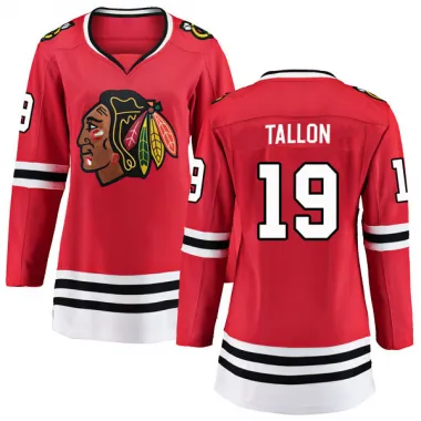 Black Women's Dale Tallon Breakaway Chicago Blackhawks Red Home Jersey