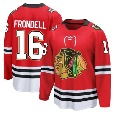 Black Youth Anton Frondell Breakaway Chicago Blackhawks Red Centennial Jersey