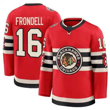 Black Youth Anton Frondell Premium Chicago Blackhawks Red 2025 Winter Classic Jersey