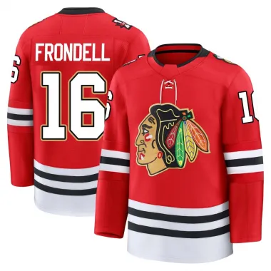 Black Youth Anton Frondell Premium Chicago Blackhawks Red Centennial Jersey