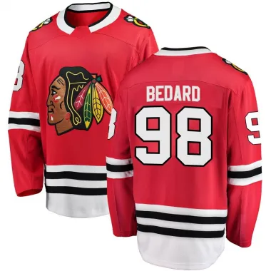 Black Youth Connor Bedard Breakaway Chicago Blackhawks Red Home Jersey