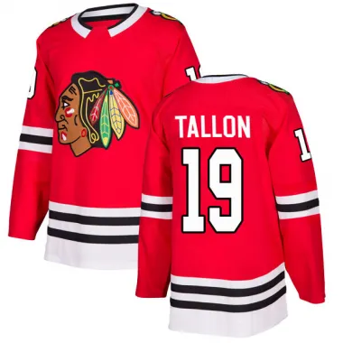 Black Youth Dale Tallon Authentic Chicago Blackhawks Red Home Jersey