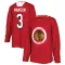 Black Youth Dave Manson Authentic Chicago Blackhawks Red Home Practice Jersey