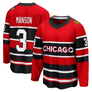 Black Youth Dave Manson Breakaway Chicago Blackhawks Red Special Edition 2.0 Jersey