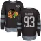 Black Youth Doug Gilmour Authentic Chicago Blackhawks 1917-2017 100th Anniversary Jersey