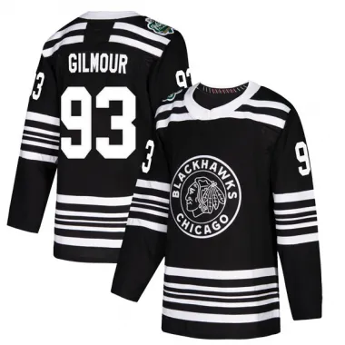 Black Youth Doug Gilmour Authentic Chicago Blackhawks 2019 Winter Classic Jersey