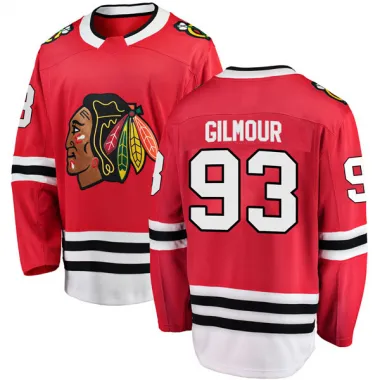 Black Youth Doug Gilmour Breakaway Chicago Blackhawks Red Home Jersey
