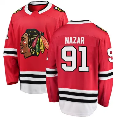 Black Youth Frank Nazar Breakaway Chicago Blackhawks Red Home Jersey