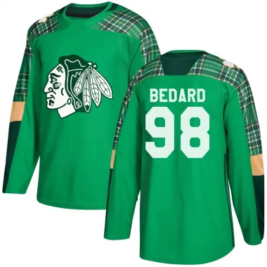 Green Men's Connor Bedard Authentic Chicago Blackhawks St. Patrick's Day Practice Jersey