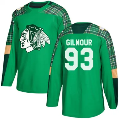Green Men's Doug Gilmour Authentic Chicago Blackhawks St. Patrick's Day Practice Jersey