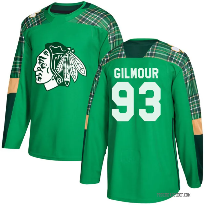 Green Youth Doug Gilmour Authentic Chicago Blackhawks St. Patrick's Day Practice Jersey