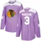 Purple Men's Dave Manson Authentic Chicago Blackhawks Fights Cancer Practice Jersey