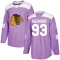 Purple Men's Doug Gilmour Authentic Chicago Blackhawks Fights Cancer Practice Jersey