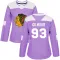 Purple Women's Doug Gilmour Authentic Chicago Blackhawks Fights Cancer Practice Jersey