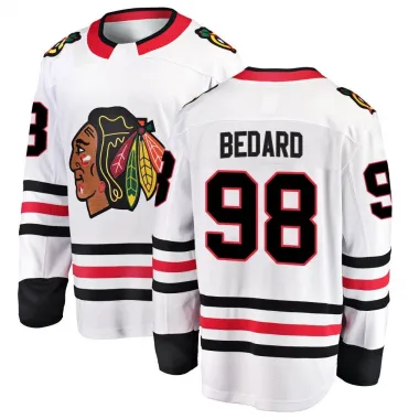 White Men's Connor Bedard Breakaway Chicago Blackhawks Away Jersey