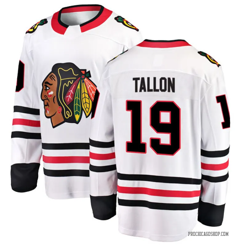 White Men's Dale Tallon Breakaway Chicago Blackhawks Away Jersey