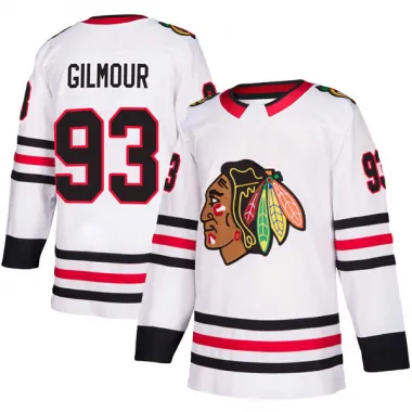 White Men's Doug Gilmour Authentic Chicago Blackhawks Away Jersey