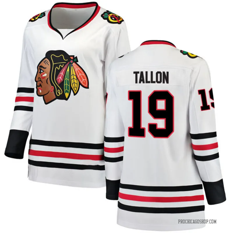 White Women's Dale Tallon Breakaway Chicago Blackhawks Away Jersey