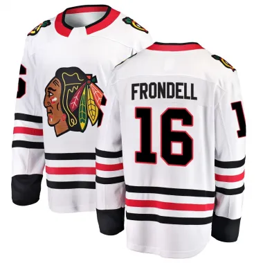 White Youth Anton Frondell Breakaway Chicago Blackhawks Away Jersey