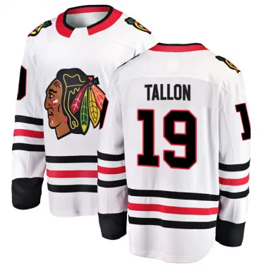 White Youth Dale Tallon Breakaway Chicago Blackhawks Away Jersey