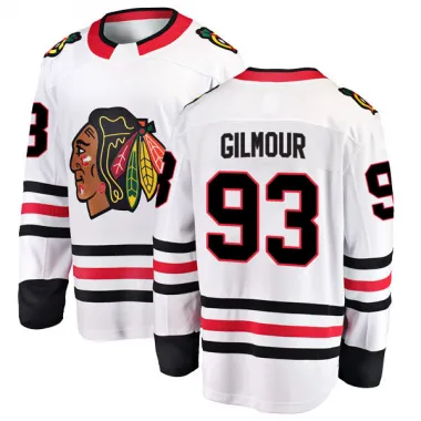 White Youth Doug Gilmour Breakaway Chicago Blackhawks Away Jersey