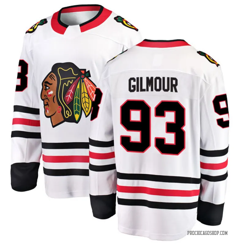 White Youth Doug Gilmour Breakaway Chicago Blackhawks Away Jersey